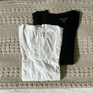 Banana Republic Cozy Slub Scoop Neck Tees